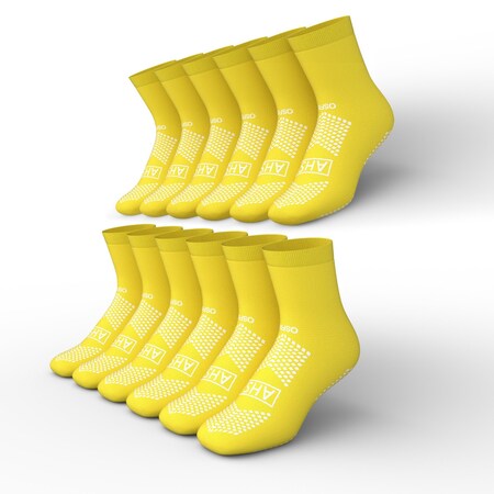 American Hospital Supply Polyester + Spandex, Yellow, One Size Fits Most, 6 PK AHS-SS-OS-Y6_PK